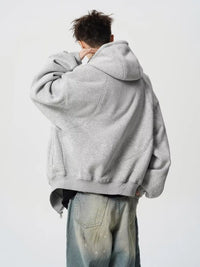 Oversized Tubed Zip Up Hoodie — dettaglio della stampa
