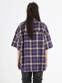 Oversized Womens Plaid Shirt — dettaglio della stampa