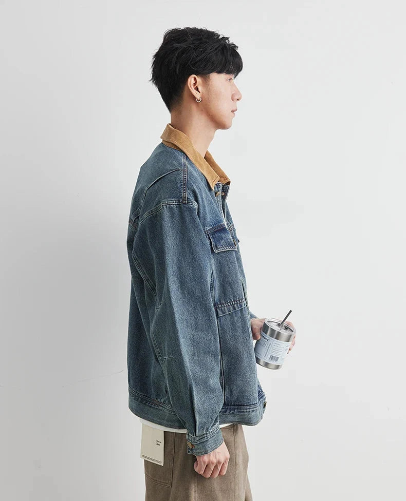 Patchwork Denim Washed Jacket — dettaglio