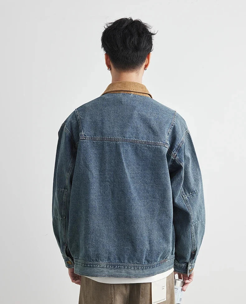 Patchwork Denim Washed Jacket — dettaglio della stampa