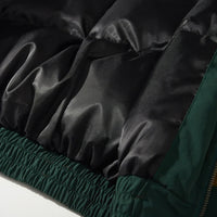 Patchwork Puffer Jacket Coat — vista laterale