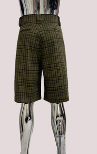 Plaid Gingham High Waist Jorts — vista laterale