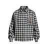 Y2K Plaid "I Love You" Embroidered Long Sleeve Shirt