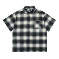 Plaid Short Sleeve Button Down Shirt — vista posteriore