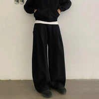Pleated Design Wide Leg Sweatpants Joggers Trousers — in alternativa