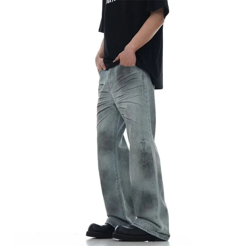 Pleated Slight Flare Baggy Jeans — in alternativa