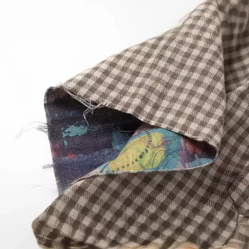 Pocket Plaid Reversible Short Sleeve Shirt — vista laterale