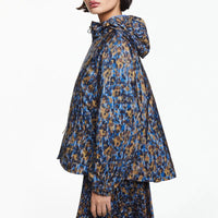 Pond Flower Design Thin Light Windbreaker Jacket — dettaglio