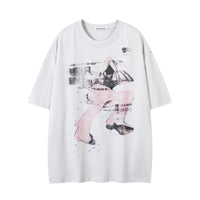 Portrait Print Graphic T shirt — vista frontale