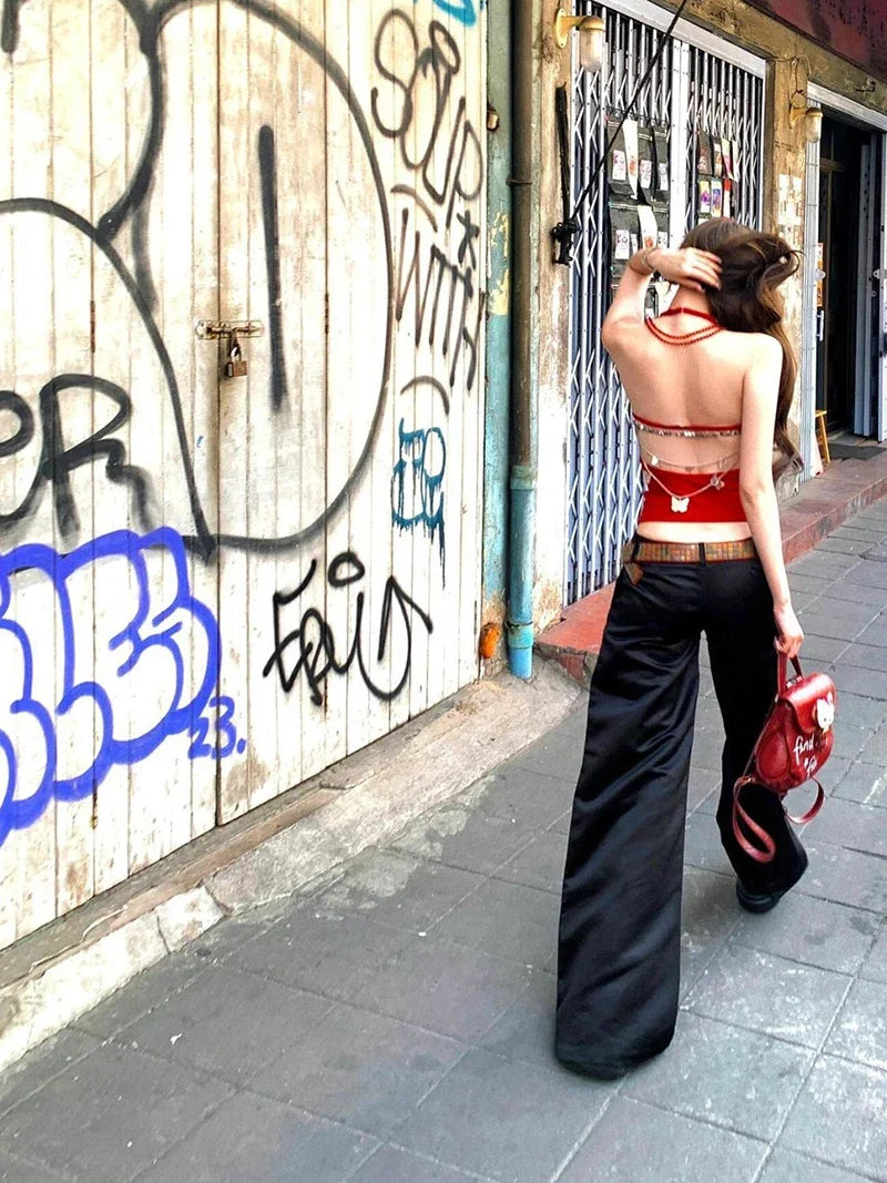 Pretty Girl Aesthetic Halter Top — dettaglio
