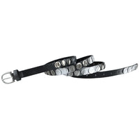 Punk Double Loop Studded Leather Belt — vista posteriore