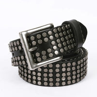 Punk Rivet Leather Belt — vista frontale