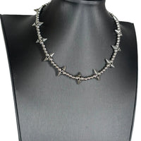 Punk Spike Choker Necklace — vista laterale