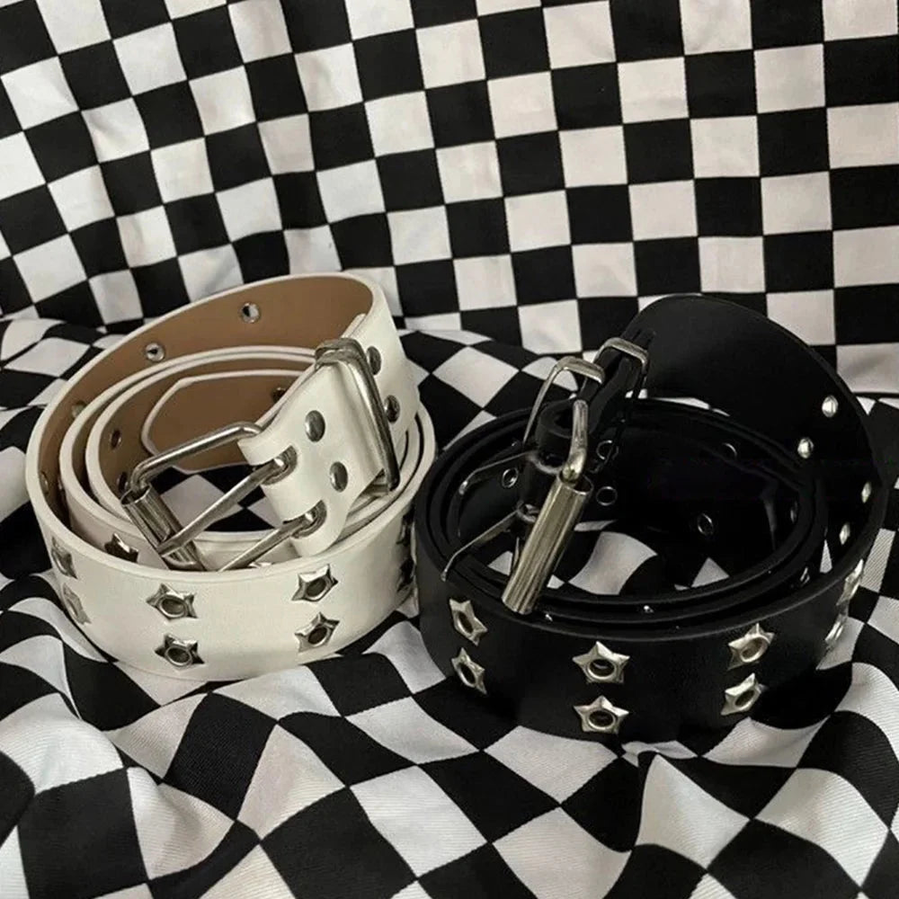 Punk Star Rivet PU Leather Belt — vista completa