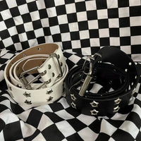 Punk Star Rivet PU Leather Belt — vista completa