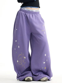 Purple Galaxy Baggy Sweatpants Joggers Trousers — dettaglio