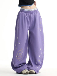 Purple Galaxy Baggy Sweatpants Joggers Trousers — in alternativa