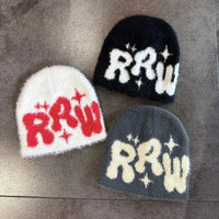 RRW Fuzzy Graphic Beanie — vista frontale