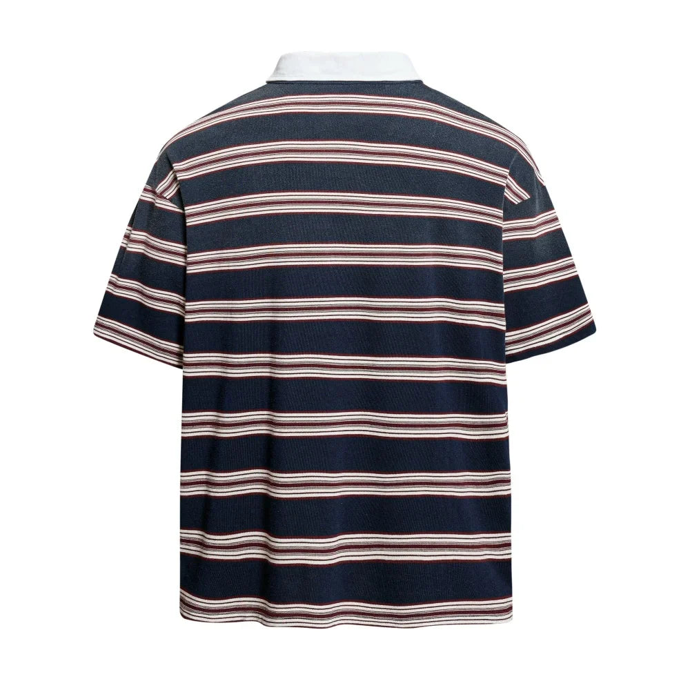 Red 90 Striped Polo Shirt — dettaglio della stampa