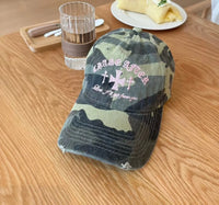 Retro Cross Camo Baseball Cap — vista posteriore