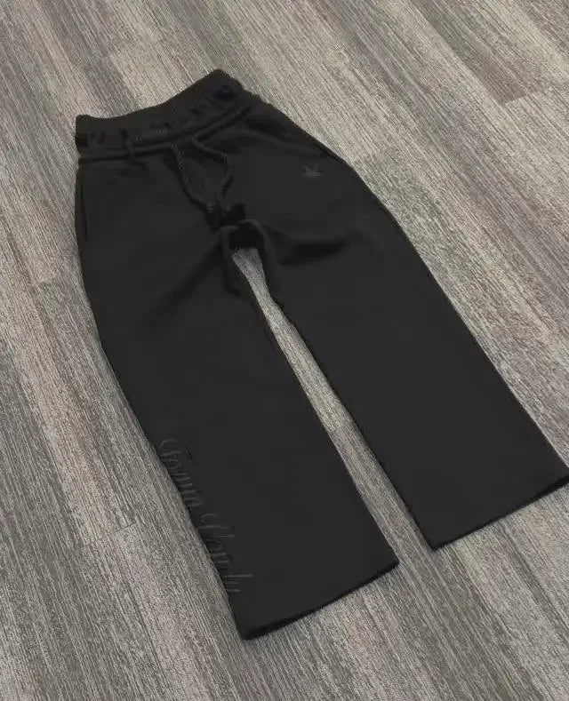 Retro Double Layer Sweatpant Joggers Trousers — vista frontale