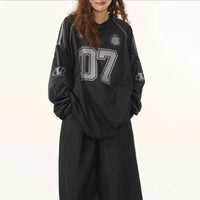 Retro Long Sleeve Printed Jersey T Shirt — dettaglio