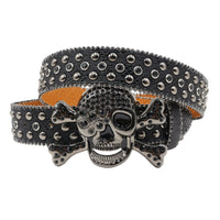 Rhinestone Skull Studded Buckle Belt — dettaglio della stampa