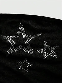 Rhinestone Star Graphic Bandeau Tube Top — vista posteriore
