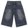 Y2K Rivet Carpenter Denim Shorts Jorts