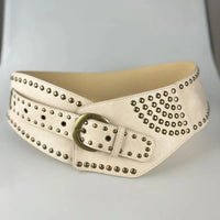 Rivet Irregular Wide Faux Leather Body Belt — in alternativa