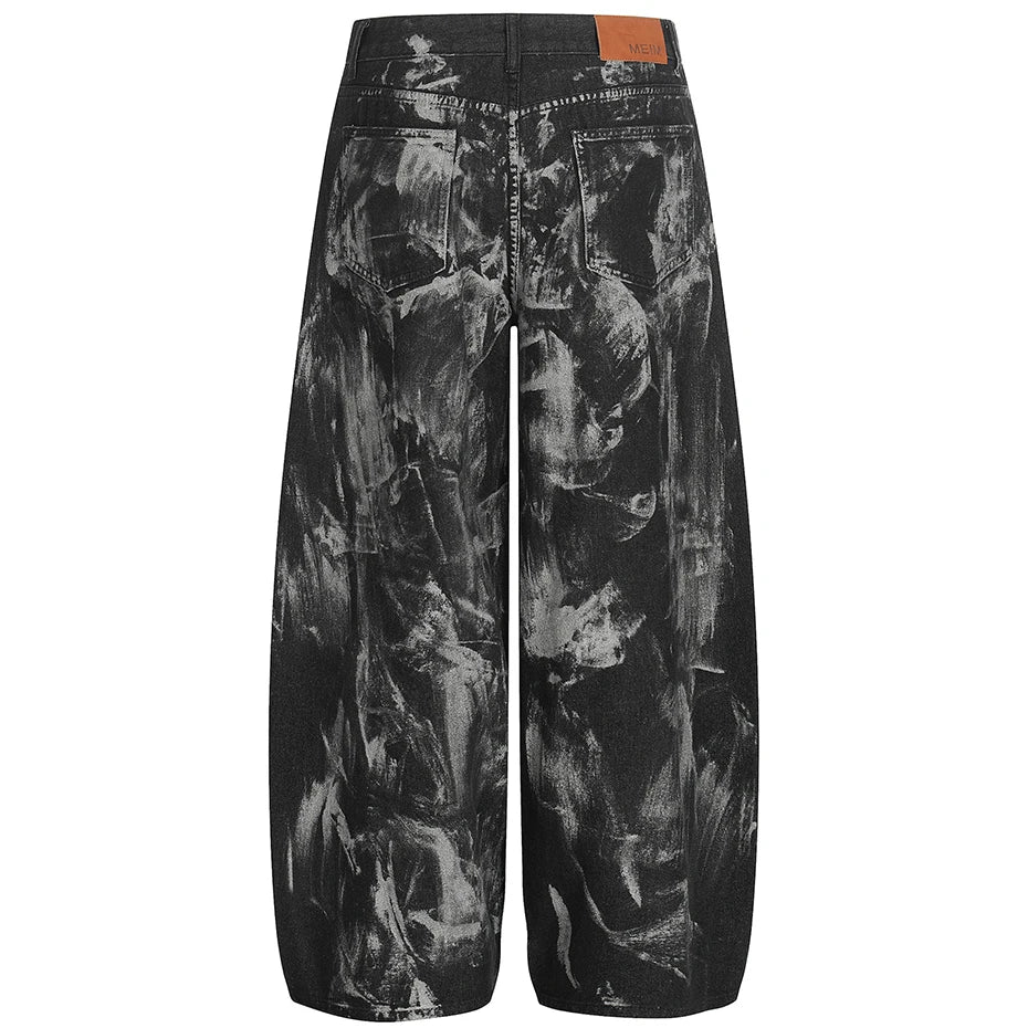 Rivet Patchwork Painter Baggy Jeans — dettaglio
