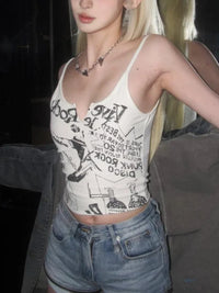 Rockstar Cami Crop Top — dettaglio della stampa