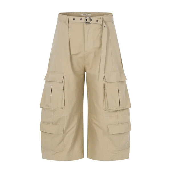 Y2K Safari Style Barrel Baggy Cargo Shorts Jorts