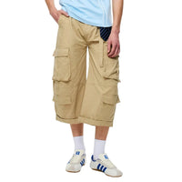 Safari Style Barrel Baggy Cargo Shorts Jorts — dettaglio
