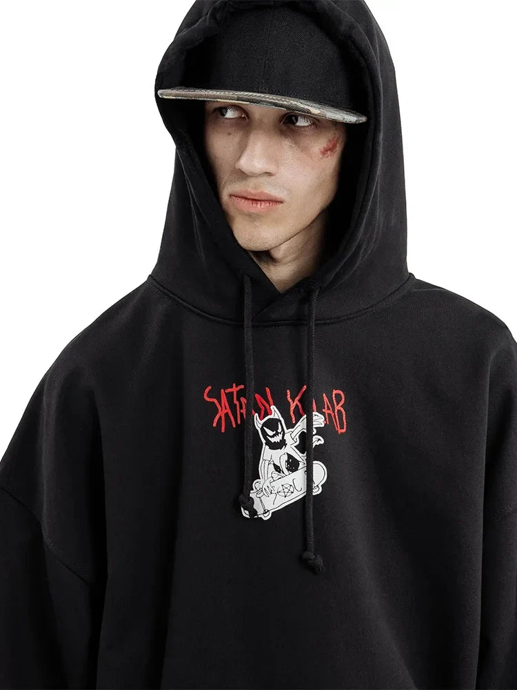 Satan Skateboard Graphic Hoodie — dettaglio della stampa
