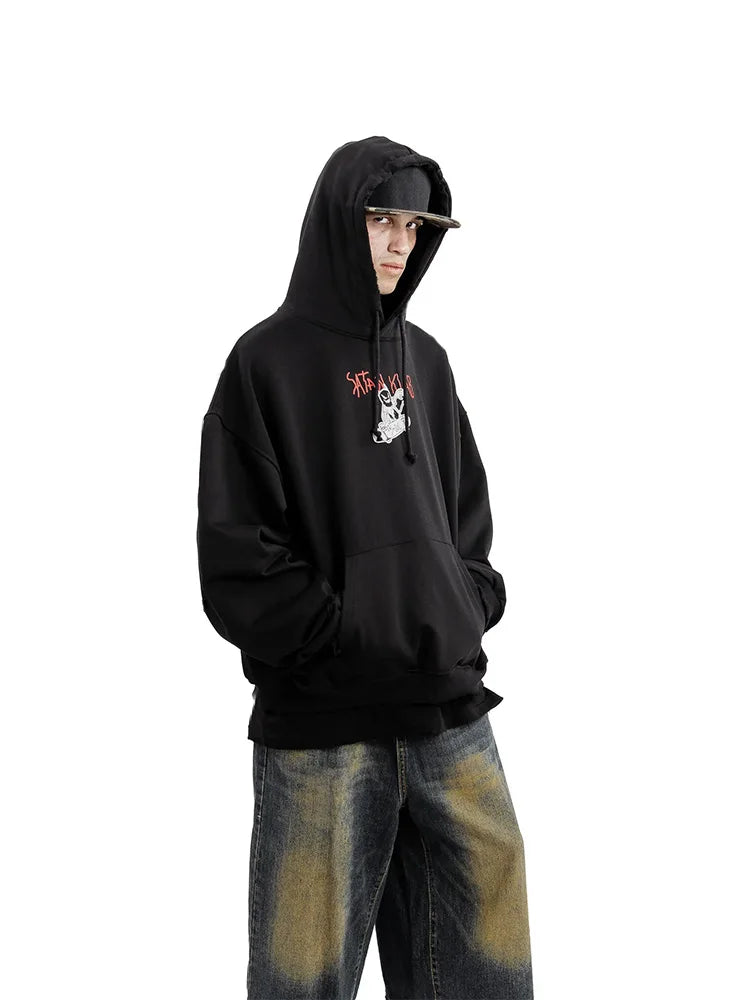 Satan Skateboard Graphic Hoodie — vista laterale