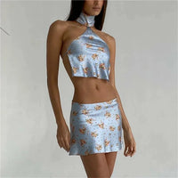 Satin Floral Print Mini Skirt — in alternativa