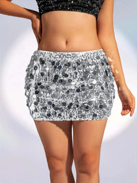 Silver Sequin Bodycon Mini Skirt — dettaglio della stampa