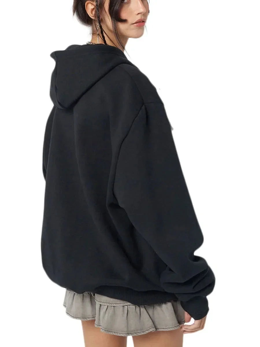 Skeleton Print Zip Up Hoodie — in alternativa