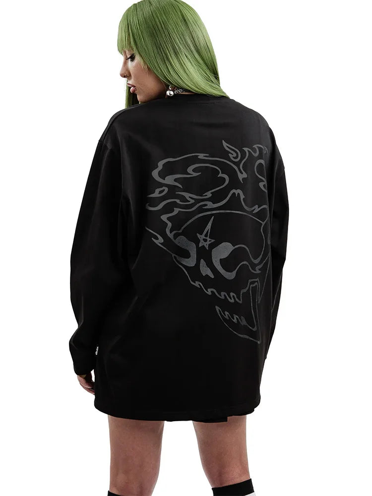 Skull Crutch Graphic Long Sleeve Top — in alternativa