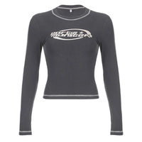 Slim Graphic Long Sleeve Top — vista frontale