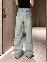Slim High Waist Straight Leg Multi Rhinestone Jeans — dettaglio della stampa