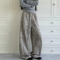 Snow Leopard High Waist Sweatpants Joggers Trousers — vista frontale
