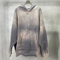 Speckled Ink Faded Distressed Baggy Hoodie — vista posteriore