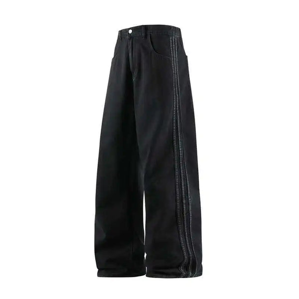 Spliced Baggy Denim Jeans — vista frontale