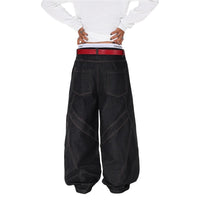 Spliced Patchwork Wide Leg Baggy Jeans — dettaglio della stampa