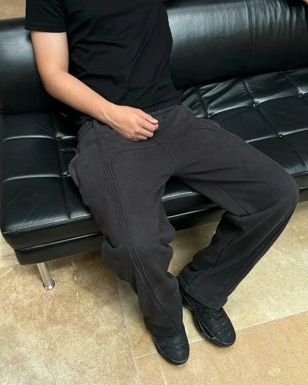 Spliced Straight Leg Sweatpants Jogger Trousers — in alternativa