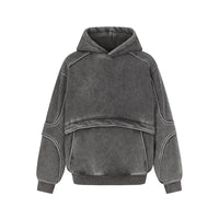 Spliced Washed Hoodie — vista frontale