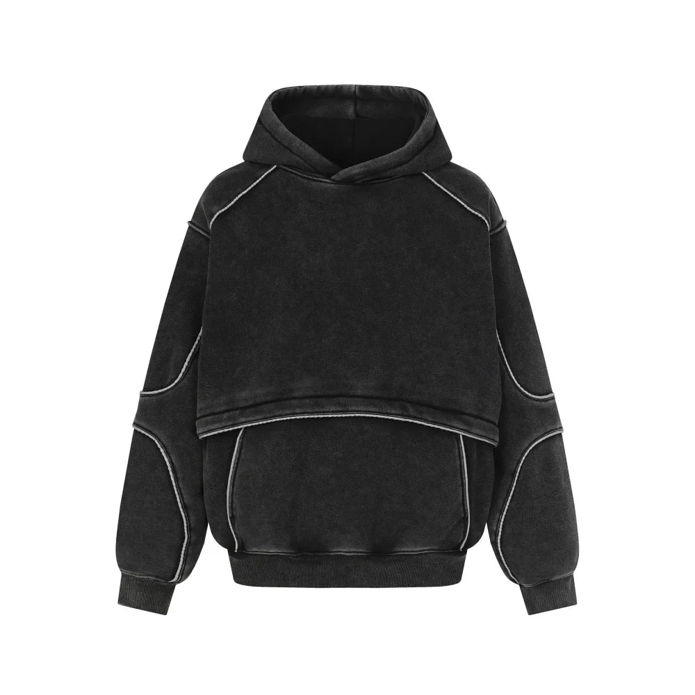 Spliced Washed Hoodie — vista posteriore