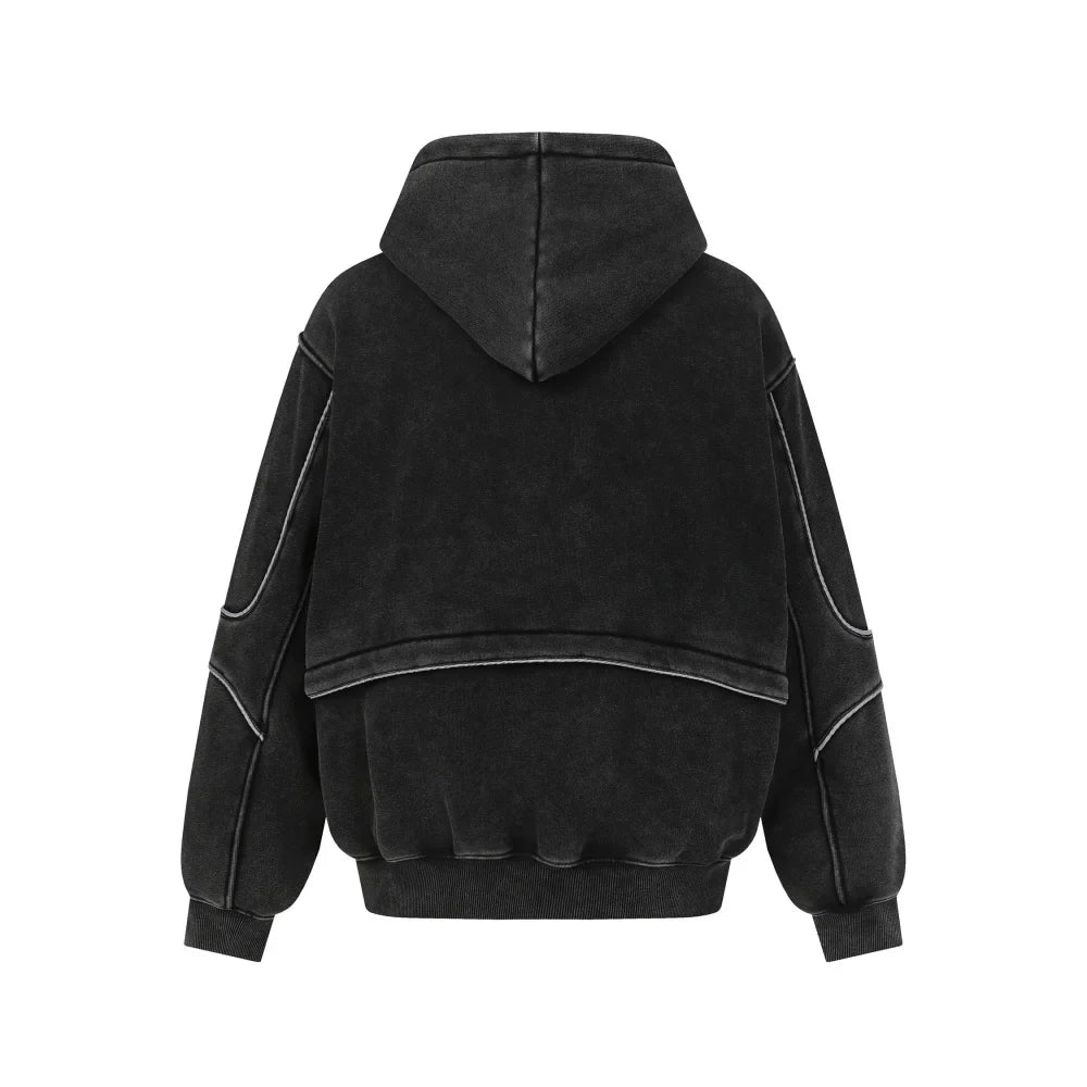 Spliced Washed Hoodie — dettaglio